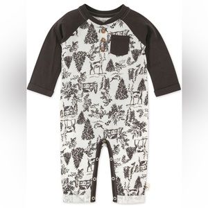 Burt’s Bees Woodland Print Henley Romper